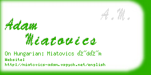 adam miatovics business card